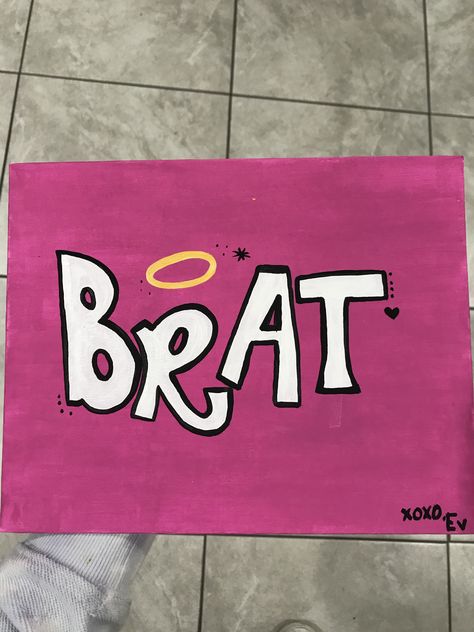 Bratz Painting Ideas, Brats Painting, Baddie Paintings Canvas Easy, Bratz Logo Drawing, Brats Painting Canvas, Bratz Paintings Canvas, Custom Bratz Drawing, Baddie Paintings Canvas, Braid Videos