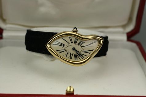 cartier women's watch oval | 1991 Cartier "Crash" Watch For Sale - Ladies Vintage Time only Cartier ... Cartier Oval Watch, 80s Watches Women, Cartier Crash Watch, Crash Watch, Cartier Crash, Vintage Cartier Watch, Oval Watch, Cartier Watches Women, Yellow Watches