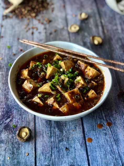 Mapo Tofu with Shiitake and Chilli Black Bean Sauce — Dear Fig Tofu In Black Bean Sauce, Black Bean Tofu, Tofu Sauce, Bean Sauce, Mapo Tofu, Chinese Cooking Recipes, Black Bean Sauce, Chinese Cooking, Tofu Recipes