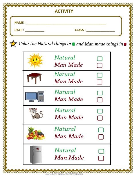 activity -natural things/man made things Natural Things, 1st Grade Science, Office Administration, School Computers, Computer Basic, Natural Man, Action Words, Computer Basics, Science Worksheets