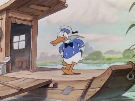 Adventurelandia — The Wise Little Hen (1934) Donald Duck Gif, Donald Disney, Disney Best Friends, Animiertes Gif, Donald And Daisy Duck, Vintage Cartoons, Disney Cartoon Characters, Disney Duck, Looney Tunes Cartoons