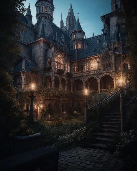 Villain Castle, Goth Castle, Castle Inspiration, Bloxburg Mansion, Witch School, Random Fanart, Dark Castle, Gothic Castle, Minecraft Castle