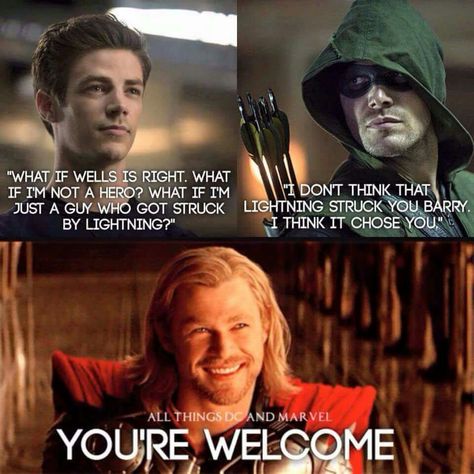 ♡ Flash Funny, Arrow Verse, Tv Memes, Superhero Memes, Dc Tv Shows, Flash Arrow, Univers Dc, Funny Marvel Memes, Supergirl And Flash