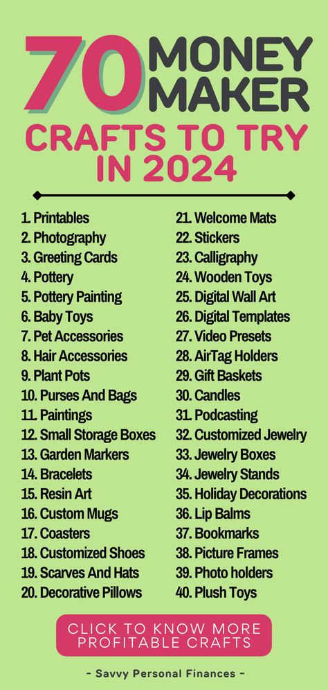 Crafting enthusiasts, rejoice! Explore the most profitable crafts to sell online or offline in this article. Turn your creative pursuits into a lucrative venture and start earning extra cash with your crafting skills. Selling Crafts Online, Crafts To Try, Profitable Crafts, Diy Projects To Make And Sell, Easy Crafts To Sell, Make Money From Pinterest, Hobbies That Make Money, Money Management Advice, Money Saving Strategies