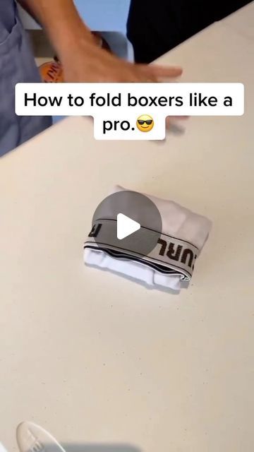 Fold Boxers To Save Space, How To Fold Underwater, How To Fold Boxer Shorts, Folding Underware Men, Folding Boxers Shorts, Boxer Folding Hack, How To Fold Mens Boxers, How To Fold Mens Boxer Briefs, Folding Mens Boxer Briefs