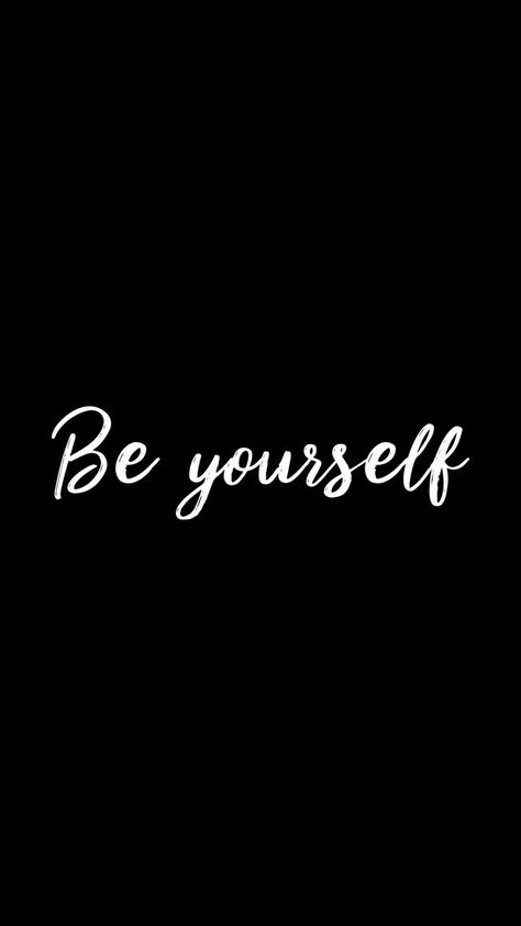 Be Yourself Wallpaper, Yourself Wallpaper, Angel Cards, Aesthetic Black, Inspirational Quotes Motivation, Black Aesthetic, Wallpaper Aesthetic, Be Yourself, Inspirational Words