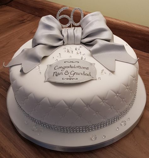 60th Wedding Anniversary Cake Ideas, Silver Anniversary Cake Ideas, Diamond Wedding Cake Ideas, Silver Wedding Anniversary Cake Simple, 60th Wedding Anniversary Cakes Diamonds, Silver Jubilee Cake 25th Anniversary, 60th Anniversary Cake, Diamond Wedding Anniversary Cake, Diamond Anniversary Cake