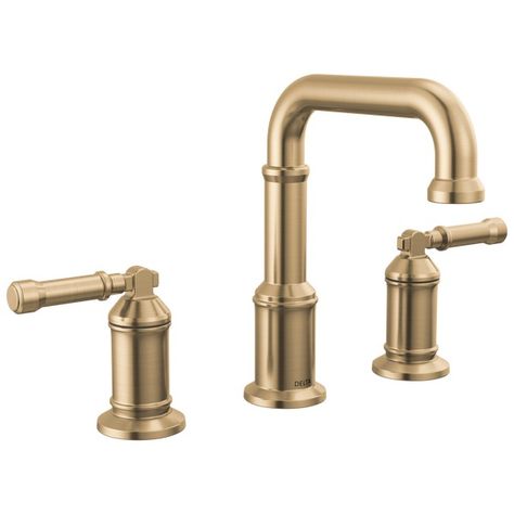 Where To Buy Delta Faucets Bathroom, Ada Bathroom, Hard Water Stains, Widespread Bathroom Faucet, Delta Faucets, Powder Bath, Champagne Bronze, Lavatory Faucet, Bathroom Collections