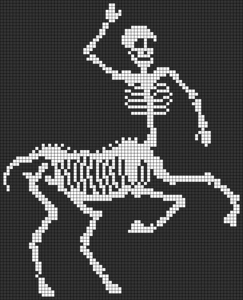 Alpha pattern #48563 | BraceletBook Skull Grid Pattern, Graph Crochet, Pixel Crochet, Pixel Art Grid, Halloween Cross Stitches, Tapestry Crochet Patterns, Pixel Pattern, Pixel Art Pattern, Crochet Tapestry