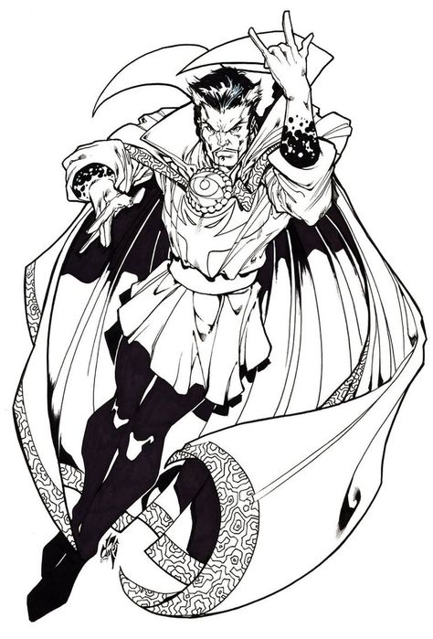 Doctor Strange by stalk on deviantART Doctor Strange Comic, Doc Strange, Marvel Cartoon, Mystic Arts, Stephen Strange, Black And White Comics, Doctor Strange Marvel, Comic Book Artwork, Superhero Wallpaper