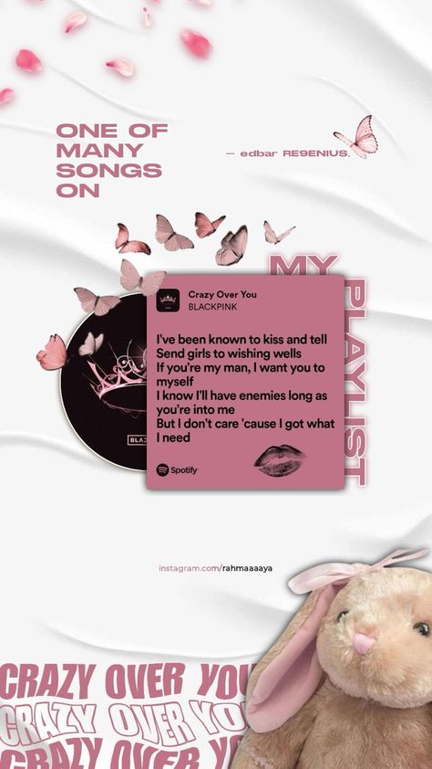 Crazy Over You Lyrics, Crazy Over You Blackpink, Spotify Playlist Wallpaper, Slay Wallpapers, Pop Spotify, Blackpink Lyrics, Sticky Notes Quotes, Blackpink Wallpapers, Eid Dress