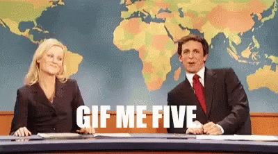 Amy Poehler High Five GIF - AmyPoehler HighFive GifMeFive - Discover & Share GIFs Well Done Gif, High Five Gif, Hi Five, Great Minds Think Alike, Weekend Update, Seth Meyers, Trying To Get Pregnant, Amy Poehler, High Five