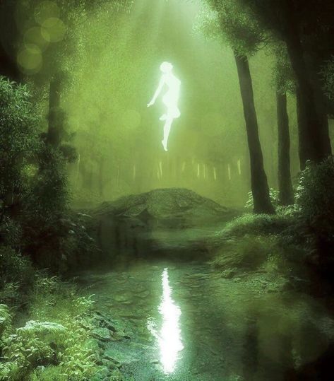 Coven, A Woman, Floating, Trees, Green