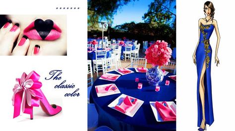 Royal Blue and Pink - 10 of the Best Colors that Go with Royal Blue - EverAfterGuide Blue And Pink Wedding, Bouquet Luxury, Wedding Ceremony Decorations Indoor, Royal Blue Wedding Theme, Wedding Reception Program, Wedding Table Setup, Magenta Wedding, Rajasthan Royals, Blue Brooch