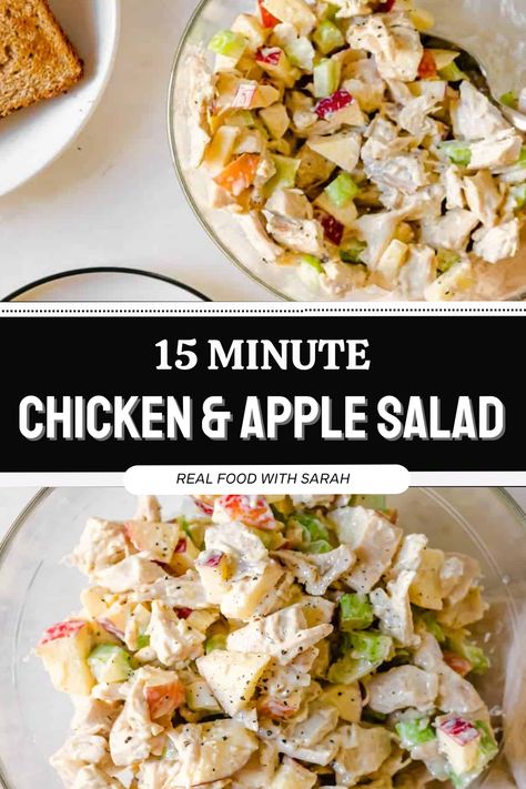 Chicken Salad Recipe With Apples, Canned Chicken Salad Recipe, Recipe With Apples, Easy Chicken Salad Recipe, Best Chicken Salad Recipe, Salad With Apples, Healthy Chicken Salad Recipe, Celery Recipes, Chicken Salad With Apples