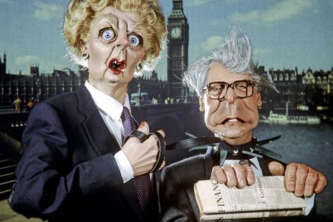 Spitting Images Jilly Cooper, Tv Nostalgia, Jeffrey Archer, Spitting Image, 90s Halloween, 80s Nostalgia, Puppet Show, Cool Themes, Vintage Tv