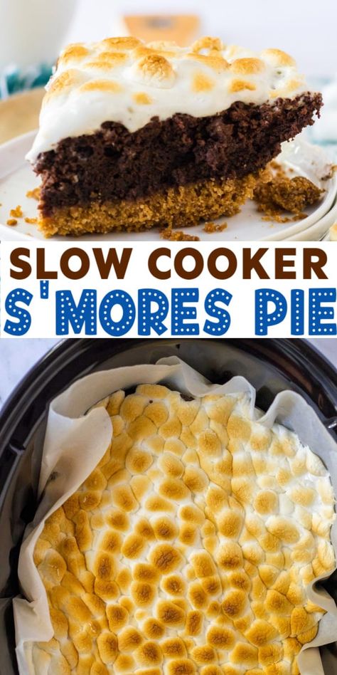 Crockpot Smores, Crock Pot Brownies, Crockpot Desserts, Brownie Pie, Dump Cakes, Best Chocolate Desserts, Crock Pot Desserts, Thanksgiving 2024, Junior Prom