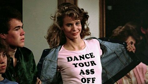 Ariel in Footloose... Ariel Footloose, Footloose 1984, Footloose Movie, Footloose Dance, Kenny Loggins, Retro School, 80s Tees, Kevin Bacon, John Hughes