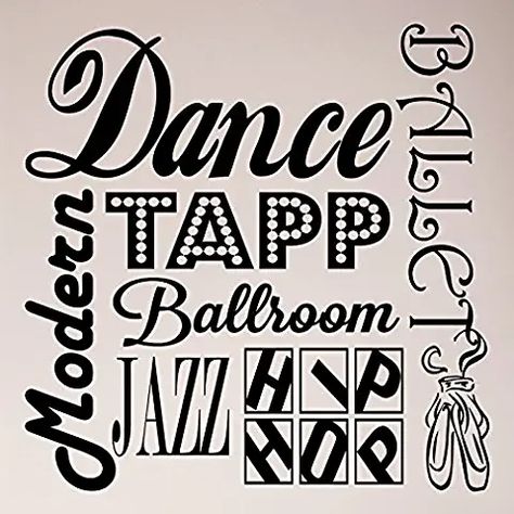 Amazon.com : tap dance stickers Dance Stickers, Dance Sayings, Modern Ballroom, Dance Decorations, Sports Wall Decals, Mural Home, Collage Style, Oracal Vinyl, Sports Wall