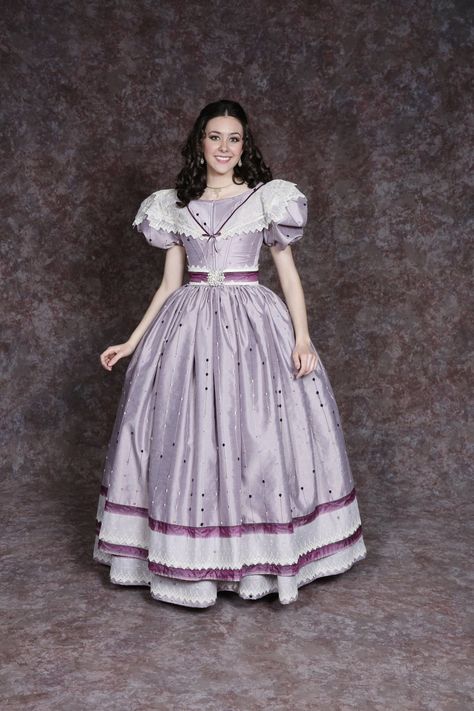 Mid/Hoop Swim Dresses, Romantic Period, Purple Skirt, Cosplay Diy, Victorian Clothing, American Girls, Les Miserables, Historical Dresses, Lavender Purple