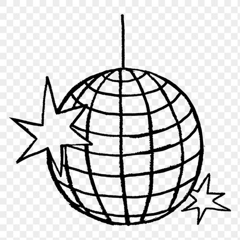 Easy Disco Ball Drawing, Disco Ball Coloring Page, How To Draw A Disco Ball, Disco Ball Outline, Disco Ball Doodle, Disco Ball Icon, Disco Illustration, Disco Ball Drawing, Disco Ball Illustration