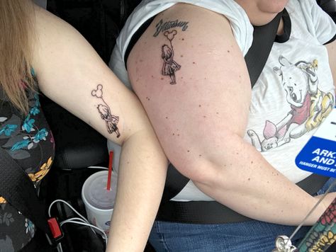 Matching tattoos w my moma  Alice in wonderland Alice In Wonderland Tattoo, Wonderland Tattoo, Matching Tattoos, Couple Tattoos, Alice In Wonderland, Tattoos