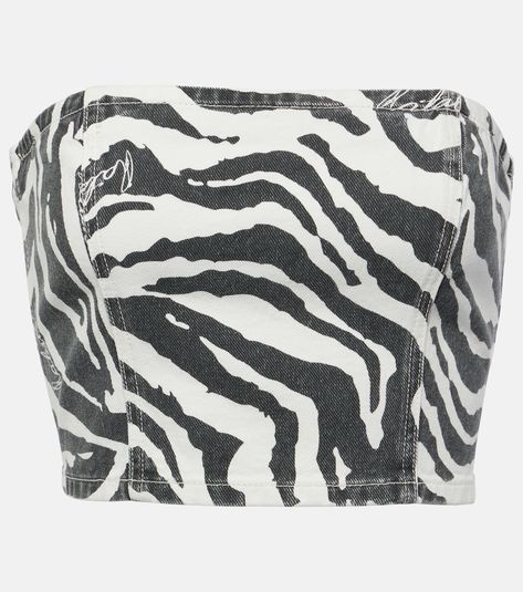 Ibiza Vibes, Outfits With Striped Shirts, Birger Christensen, Cotton Crop Top, Gucci Fashion, White Crop Top, Metallic Leather, Color Names, Zebra Print