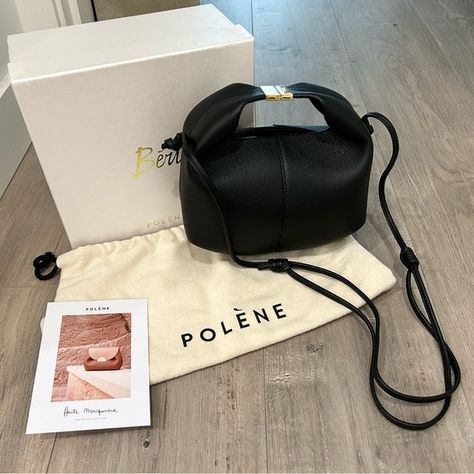 Polene Beri Handbag (Black) Polene Tonca Chalk, Polene Beri, Polene Bag Number 10, Polene Bag Number One, Polene Tonca Black, Polene Bag Numero Uno, Handbag Black, Black Handbags, Plus Fashion