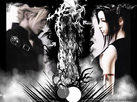 Cloud and Tifa Final Fantasy Vii Wallpaper, Cloud And Tifa, Final Fantasy Cloud, Advent Children, World Aesthetic, Final Fantasy Collection, Fantasy Posters, Tifa Lockhart, Roblox Clothes