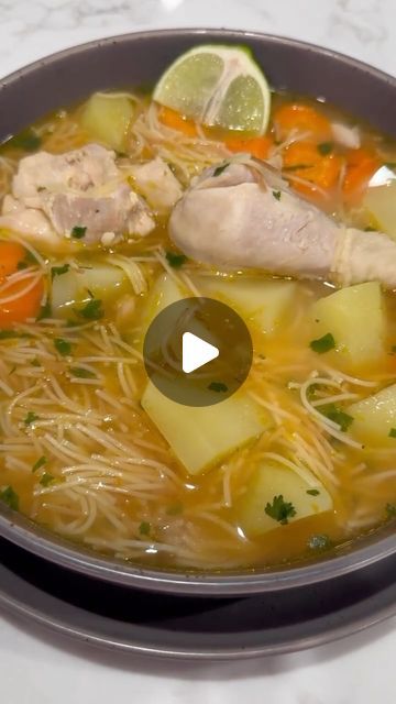 The best soups on Instagram: "@daisymayscookingandmore Caldo de Pollo con Fideo - Mexican Chicken Noodle Soup Caldito de Pollo to warm your heart💚 Caldo de Pollo con Fideo, a Mexican version of Chicken Noodle Soup. #caldodepollo #caldodepolloconfideos #caldodepollo #fideo #fideoconpollo #mexicanchickenoodlesoup #sopadefideo #chickennoodlesoup #mexicanfood #daisymayscookingandmore #food #foodie #foodies #foodiesofinstagram #recipe #recipes #cooking #instagramfood #instagramfoodie #instagramfoodies #instagramrecipes #instagramcooking #soupforthesoul  Ingredients: -4 Quarts of Water -1/2 White Onion -3 Bay Leaves -2 Serrano Peppers -2 Tbsp Salt -4 Chicken Drumsticks -4 Boneless Skinless Chicken Thighs -6 Potatoes Peeled and cut into fourths -4 Carrots Peeled and Sliced -3 Tbsp Olive Oil -12 Mexican Chicken Noodle Soup, Best Soups, Serrano Peppers, Mexican Soup Chicken, Keto Soups, Cottage Farm, Keto Soup, Boneless Skinless Chicken Thighs, Mexican Chicken