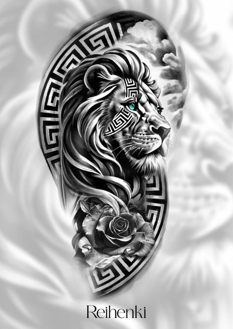 Greek Mythology Lion Tattoo, Lion Tattoo Cover Up, Compass Tattoos Arm, Cover Up Design, Leon Tattoo, Lion Arm Tattoo, Roaring Lion Tattoo, Lion Shoulder Tattoo, Lion Art Tattoo