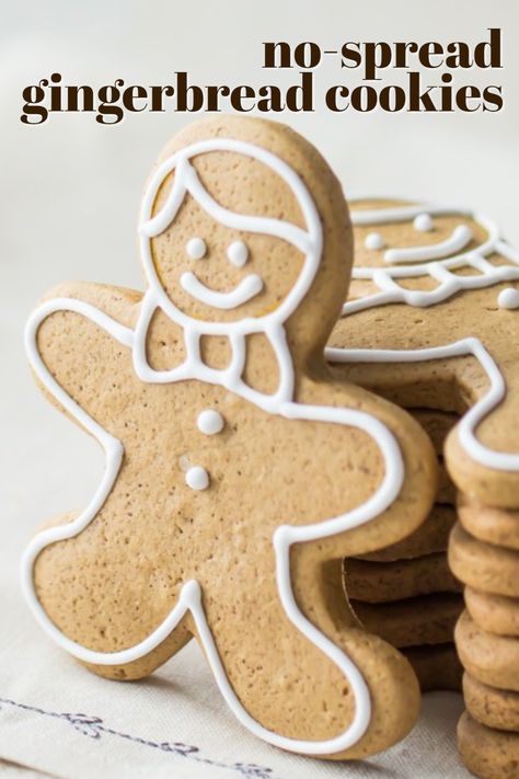 Making gingerbread cookies this holiday? This is the recipe for you! These cookies have a wonderfully traditional molasses and spice flavor, a tender texture that’s not too hard, and the dough is a dream to work with. No spreading in the oven! Keep your cute shapes and neat edges. Diy Gingerbread Cookies, Easy Gingerbread Cookies, Best Gingerbread Cookies, Diy Gingerbread, Soft Gingerbread Cookies, Desserts Snacks, Ginger Bread Cookies Recipe, Gingerbread Recipe, Gingerbread Man Cookies