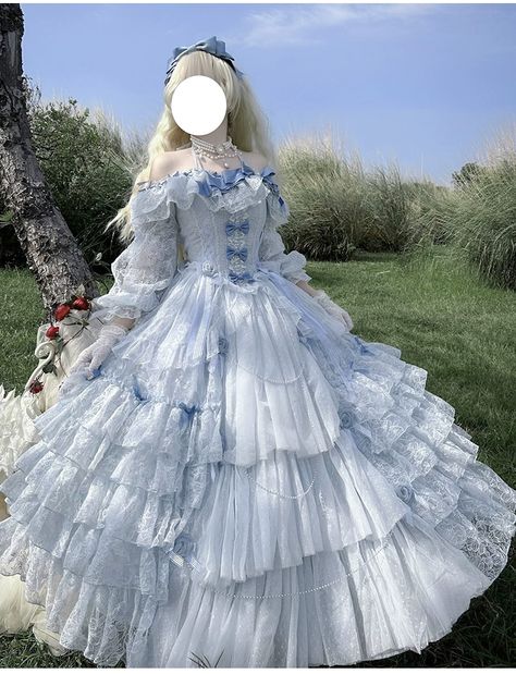 Moonlight Farewell Poem [Deposit] Flower Wedding Style Lolita Original Design Princess Gorgeous Adult Dress - SpreeNow.com, Taobao English agent that accepts PayPal Fairytale Dress Aesthetic, Whimsical Dresses, Princess Ideas, Women Poses, Adult Dress, Affordable Outfits, Budget Outfits, Kawaii Dress, Royal Outfits