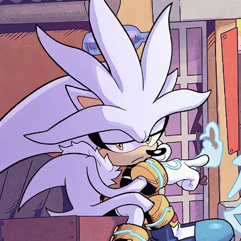 Sonic Fanart Pfp, Sonic Comic Pfp, Silver Sonic Pfp, Silver The Hedgehog Idw, Silver The Hedgehog Comic, Silver The Hedgehog Pfp, Shadow Idw, Sonic Idw Icon, Silver Pfp