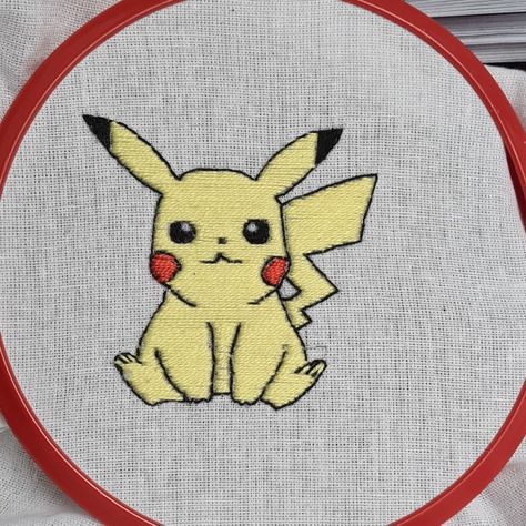 Pikachu Embroidery, Embroidery Tutorial, Book Art Diy, Embroidery Hoop Art, Embroidery Ideas, Embroidery Tutorials, Hoop Art, Embroidery Hoop, Art Diy