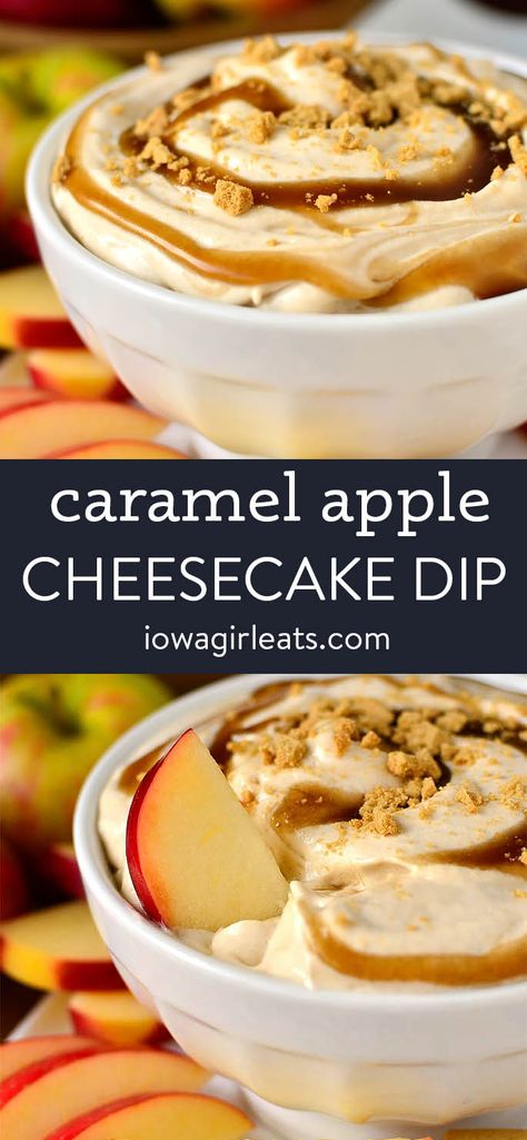 Caramel Apple Cheesecake Dip Apple Cheesecake Dip, Caramel Apple Cheesecake Dip, Apple Dip Recipe, Baked Caramel Apples, Dessert Halloween, Caramel Apple Dip, Baked Caramel, Caramel Dip, Caramel Apple Cheesecake