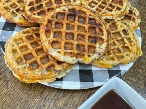 Sausage and Cheese Waffles