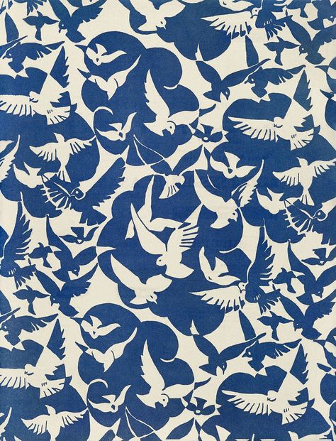 Pigeons in white and blue (1928) pattern in high resolution. Original from the Rijksmuseum. Digitally enhanced by rawpixel. | free image by rawpixel.com / Rijksmuseum (Source) Free Illustration Images, Give Peace A Chance, Gold Poster, Space Backgrounds, Vector Background Pattern, Blue Poster, Online Posters, Bird Patterns, Trendy Wall Art