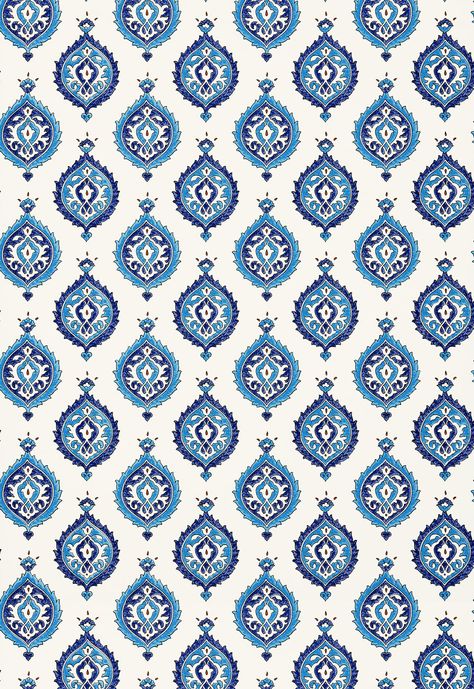 Martyn Lawrence Bullard, Peacock Wallpaper, Schumacher Wallpaper, Turkish Tile, Textil Design, Design Textile, Leaf Wallpaper, Pretty Patterns, Textile Patterns