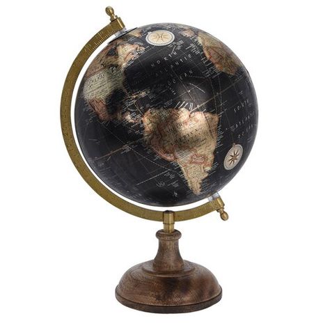 Desk Globe, Safari Room, Black Globe, Aesthetic Bedroom Decor, Room Decor Dark, Aesthetic Objects, Globe Icon, Dark Academia Decor, British Colonial Style