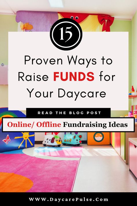 Fundraising for daycare can help you provide the best for the kids in your care. Use these simple fundraising ideas to update your daycare supplies, flooring, play and nap area. Follow this guide to learn easy ways to plan a budget, hunt donors for your daycare. #ChildcareFundraiser #EasyFundraisingForDaycare #FundraisingIdeas Daycare Fundraiser Ideas, Fundraising Ideas For Daycare, Daycare Fundraising Ideas, Prek Fundraiser Ideas, Opening A Childcare Center, Daycare Budget Plan, How To Start A Daycare Center, Home Daycare Business Plan, Daycare Owner Tips