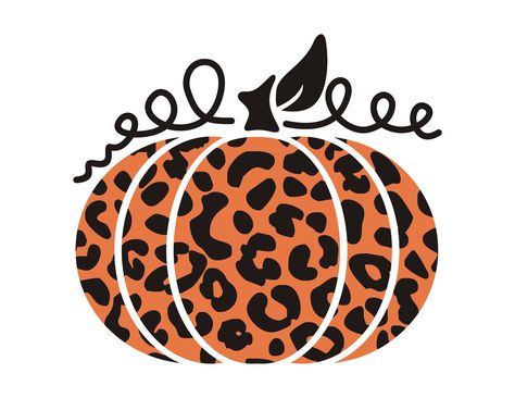 Pumpkin Carving Template, Leopard Pumpkin, Pumpkin Carving Templates, Pumpkin Painting, Halloween Clipart, Silhouette Cameo Projects, Cameo Projects, Pumpkin Faces, Cricut Projects Vinyl