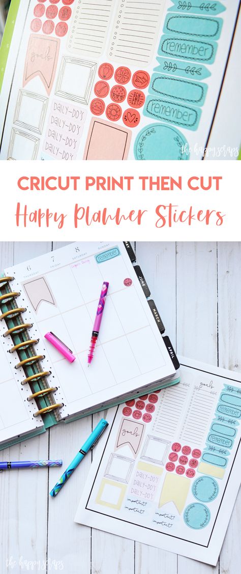 Cricut Print Then Cut, Diy Planner Stickers, Happy Planner Printables, Planner Doodles, How To Make Planner, Cricut Print And Cut, Happy Planner Stickers, Sticker Template, Work Planner