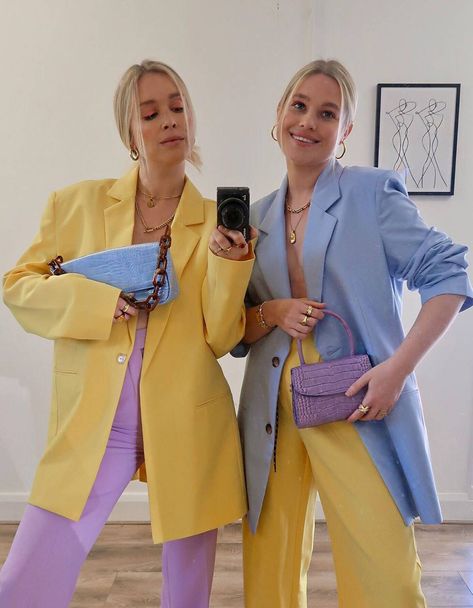 Mode Pastel, Color Blocking Outfits, Pastel Outfit, Pastel Fashion, Colourful Outfits, Mode Inspiration, Office Outfits, Outfits Casuales, Primavera Estate