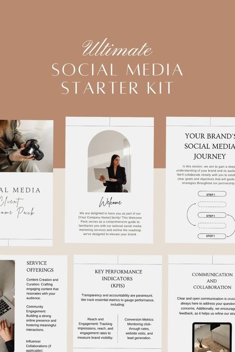 #Business_Starter_Kit #Stop_Wasting_Your_Time #Freelance_Social_Media #Welcome_Packet Business Starter Kit, Freelance Social Media, Welcome Packet, Pin Template, Pricing Guide, Social Media Marketing Agency, Social Media Marketing Business, Portfolio Template, Goals And Objectives