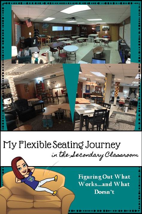 Read all about my journey with flexible seating in the secondary classroom. Alternative Seating Classroom, Classroom Seating Arrangements, Flexible Seating Classroom, Classroom Arrangement, Alternative Seating, School Tables, Classroom Seating, Secondary Classroom, Bag Chairs