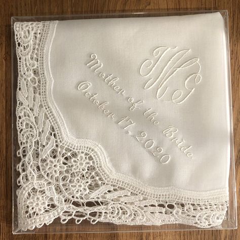 Handkerchief Embroidery, Monogrammed Handkerchiefs, Bridal Handkerchief, Personalized Handkerchiefs, Wedding Hankies, Cupcake Cake Designs, Wedding Handkerchief, Embroidered Wedding, Cupcake Cake