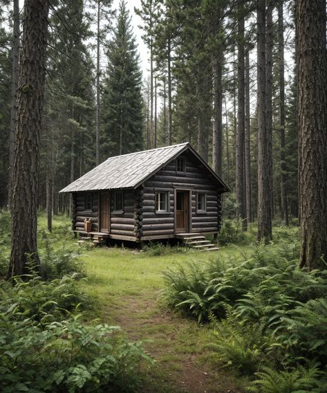 Forest Cabin Solitude 🌲🏚️ Remote Cabin In The Woods, Old Shack In The Woods, Alaskan Cabin, Summer Camp Aesthetic, Camp Aesthetic, Off Grid Survival, Old Cabins, Camping Site, Cabin Trip