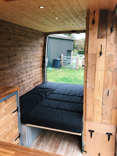 Vw Crafter Mwb Conversion, Kitchen With Wooden Worktop, Crafter Conversion, Crafter Campervan, Built In Sink, Benches With Storage, Quirky Campers, Mercedes Camper, Roof Fan