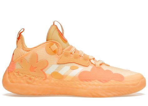 Adidas Harden Vol. 5 Futurenatural Sneakers in Acid Orange/Cloud White Abbie Core, Vball Shoes, Vb Shoes, Adidas Volleyball Shoes, Orange Basketball Shoes, Hoop Shoes, Nike Volleyball Shoes, Bb Shoes, Best Volleyball Shoes